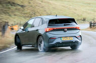 Cupra Born powerslide rear quarter tracking Cupra Born powerslide rear quarter tracking