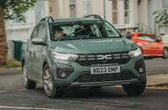 Dacia Sandero Stepway front quarter tracking Dacia Sandero Stepway front quarter tracking