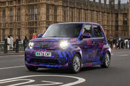 Honda Super EV concept camo front quarter tracking Honda Super EV concept camo front quarter tracking