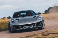 Lotus Emira 4cyl front quarter powersliding Lotus Emira 4cyl front quarter powersliding