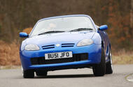 MG TF front cornering