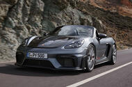 porsche 718 spyder gt4 rs 2023 front quarter tracking
