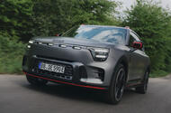 Smart #5 Brabus in Portugal tracking shot, hero Smart #5 Brabus in Portugal tracking shot, hero