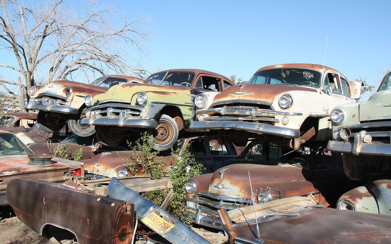 With well over 500 classic cars and trucks , A-1 Auto Salvage of Roswell, New Mexico was one of the best yards we had ever had the pleasure of exploring. 