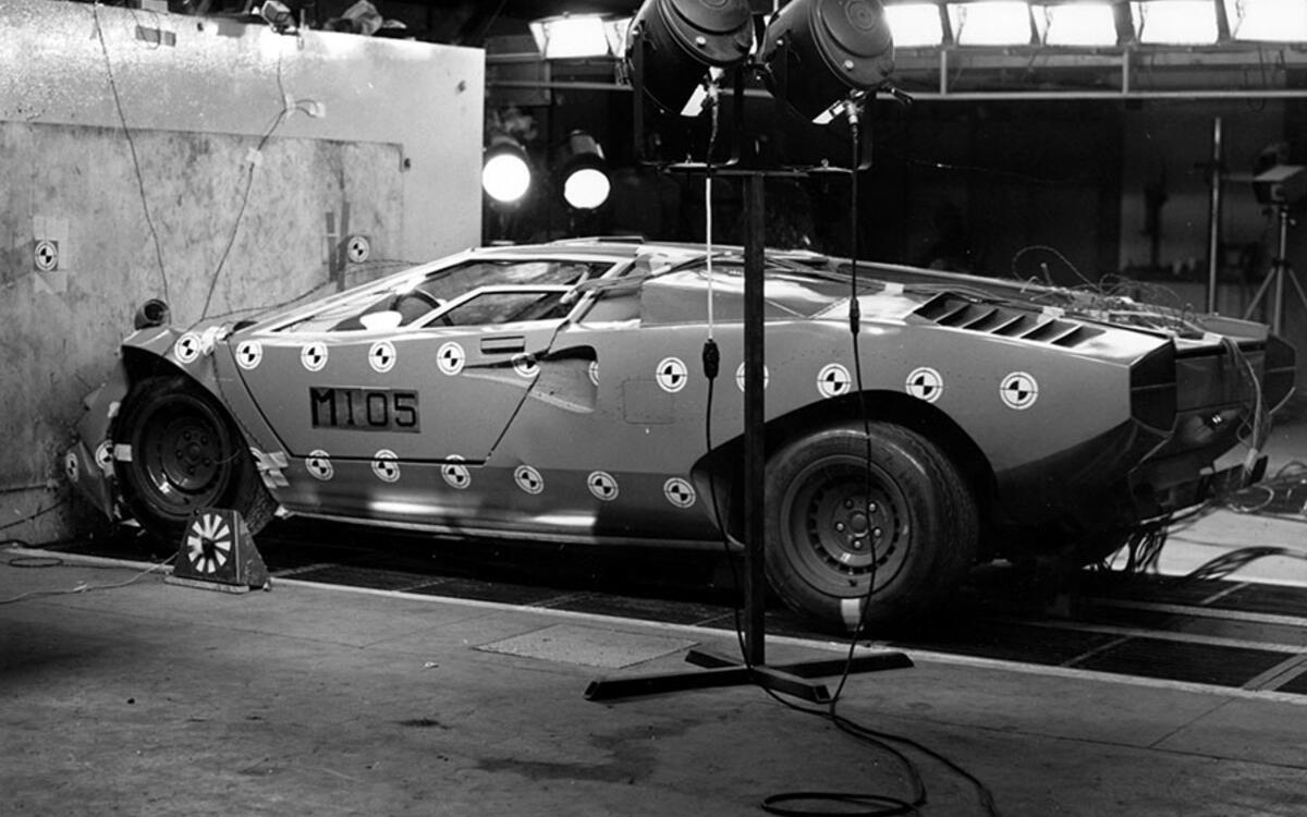 Crash testing the Countach