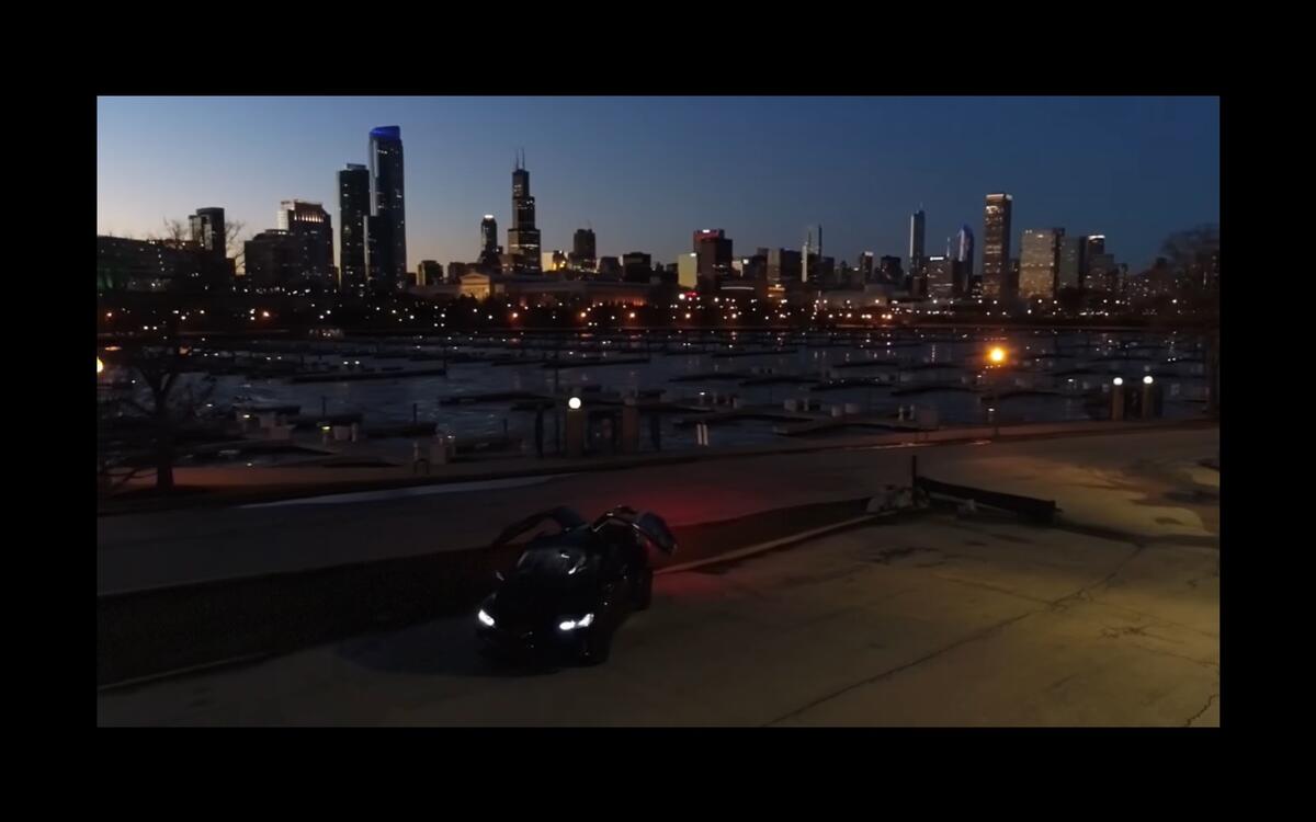 The Tesla Model X’s light show The Tesla Model X’s light show