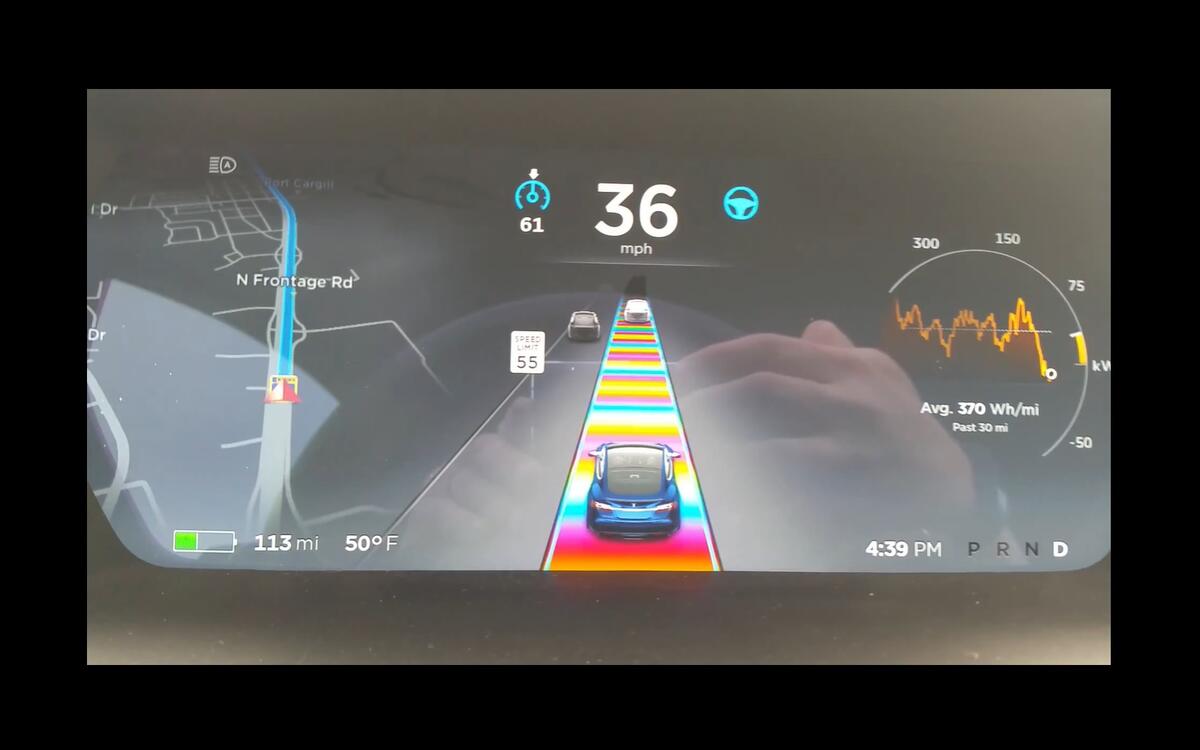 Tesla’s rainbow road Tesla’s rainbow road