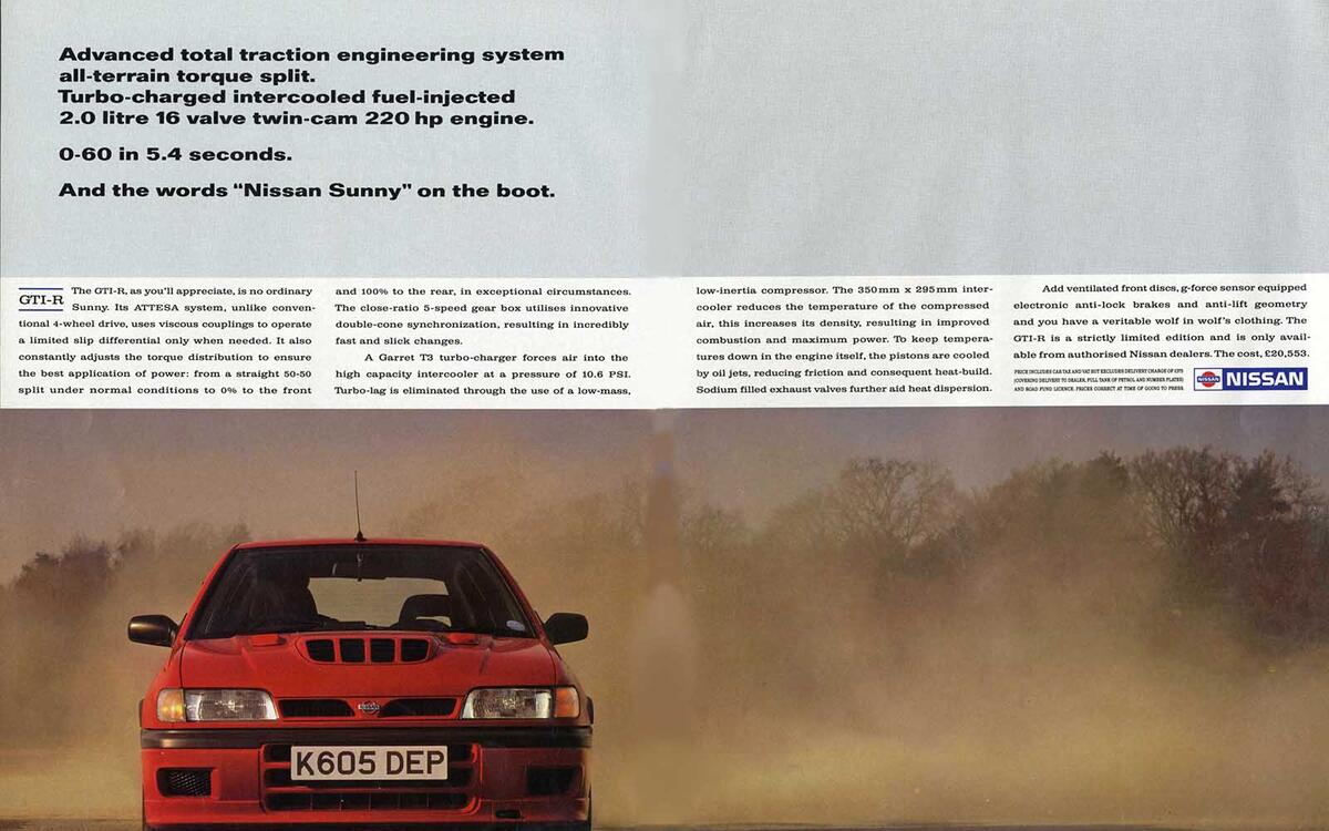Nissan Sunny GTi-R (from £10,000)