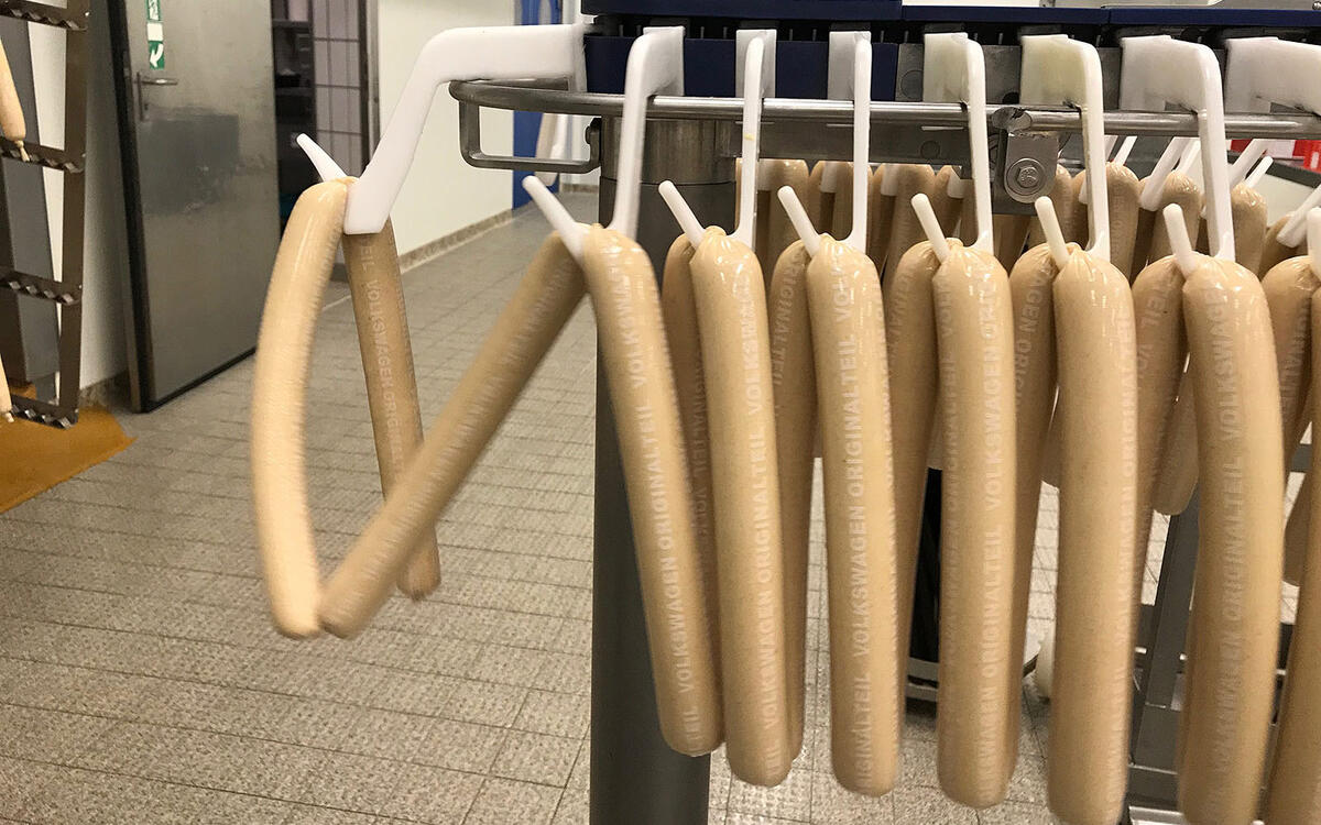 VW currywurst comes in two sizes VW currywurst comes in two sizes