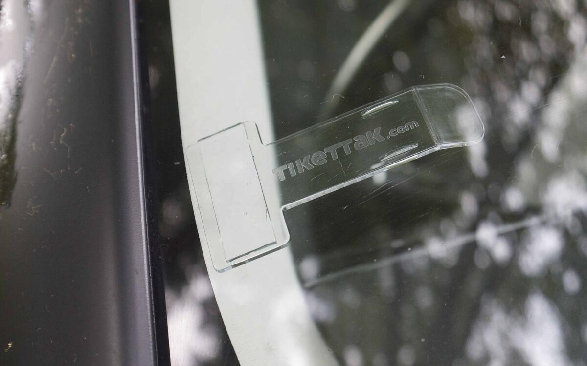 The parking ticket holder The parking ticket holder