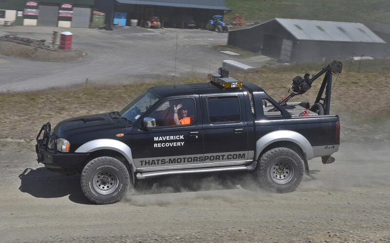 It's not just about the race machinery: The event recovery crews play a vital role in retrieving competitors who have broken down or gone off the road.