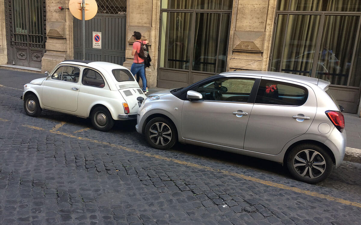April  Fiat 500 in Rome