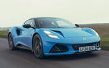 01 Lotus Emira V6 2025 Autocar road test review front driving