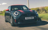 01 Mini John Cooper Works 2025 Autocar road test review front driving