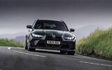 02 BMW M3 CS Touring 2025 Autocar review front cornering road 02 BMW M3 CS Touring 2025 Autocar review front cornering road