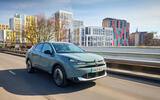 02 Citroen e C4 X 2025 review front driving