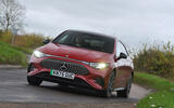 02 Mercedes Benz CLA EV 2026 Autocar road test review front cornering