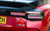06 Citroen e C4 2025 review rear light spoiler 06 Citroen e C4 2025 review rear light spoiler