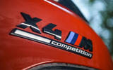 BMW X4 M Competition 2019 road test review - rear badge