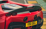 10 Ferrari SF90 Stradale 2021 road test review rear spoiler