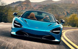 McLaren 720S Spider 2019 road test review - on the road nose