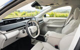 11 Volvo EX60 autocar road test review front seats nordico