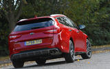 Kia Optima Sportswagon 2018 review - cornering rear