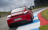 Porsche 718 Cayman GT4 2019 road test review - track rear