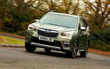 13 subaru forester eboxer 2019 uk fd cornering front 13 subaru forester eboxer 2019 uk fd cornering front