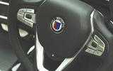 Alpina XD3 2019 UK road test review - steering wheel