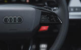 14 Audi RS3 2025 Autocar road test review steering wheel buttons 14 Audi RS3 2025 Autocar road test review steering wheel buttons