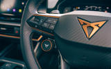 14 Cupra Leon Estate 2021 road test review steering wheel 14 Cupra Leon Estate 2021 road test review steering wheel