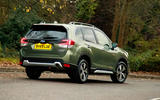 14 subaru forester eboxer 2019 uk fd cornering rear 14 subaru forester eboxer 2019 uk fd cornering rear