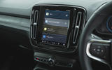 15a Volvo C40 Recharge RoadTest 2022 infotainment