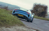 16 Lotus Emira V6 2025 Autocar road test review rear cornering