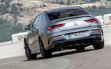 Mercedes-AMG CLA 45 S 2019 road test review - cornering rear