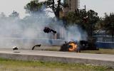 Racer unhurt in huge crash - pics
