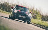 17 Mini John Cooper Works 2025 Autocar road test review front cornering