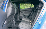Peugeot e-2008 2020 road test review - rear seats