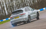 Porsche Cayenne Turbo S E-Hybrid road test review - cornering rear Porsche Cayenne Turbo S E-Hybrid road test review - cornering rear