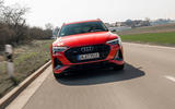 Audi E-tron Sportback 2020 road test review - on the road nose Audi E-tron Sportback 2020 road test review - on the road nose