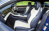 Bentley Continental GT 2018 Autocar road test review front seats