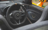 McLaren 600LT Spider 2019 road test review - steering wheel