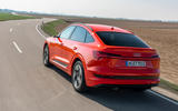 Audi E-tron Sportback 2020 road test review - hero rear Audi E-tron Sportback 2020 road test review - hero rear