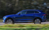2 Jaguar F Pace P400e 2021 road test review side pan