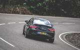 Mercedes-AMG C63 Coupé 2019 road test review - cornering rear