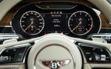 Bentley Continental GT 2018 Autocar road test review instrument cluster