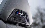 BMW M8 Competition convertible 2020 road test review - seat details BMW M8 Competition convertible 2020 road test review - seat details