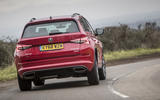 Skoda Kodiaq vRS 2019 road test review - on the road rear