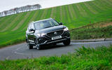 MG ZS EV 2019 road test review - cornering front